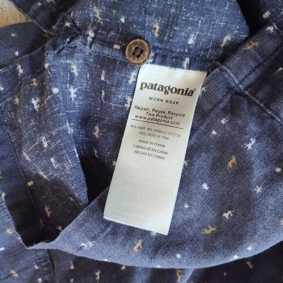 Patagonia Blue Casual Button Down Shirt Men's Size M - Picture 8 of 9